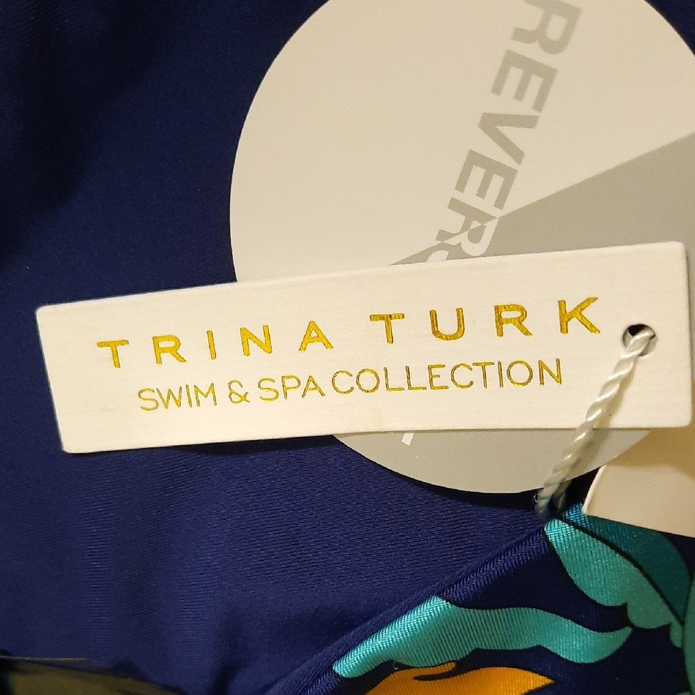 Trina Turk Blue and Yellow Swimwear - Picture 3 of 13
